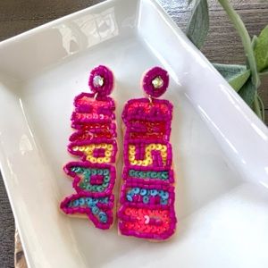 Happy Easter Beaded Earrings